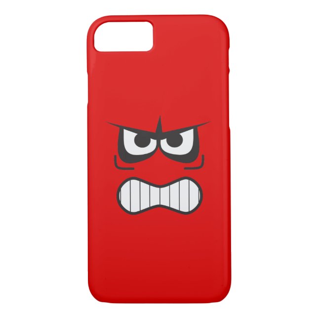 Funda De Case-Mate Para iPhone Face Funny enojado (Reverso)