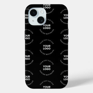 Funda Para iPhone 15 Fácil de reemplazar el logotipo y el patrón de tex