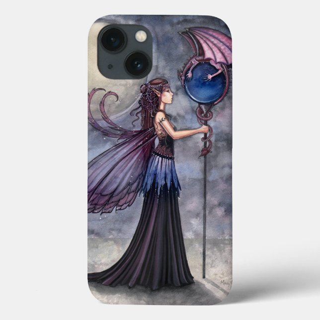 Funda De Case-Mate Para iPhone Fairy and Dragon Fantasy Art (Reverso)