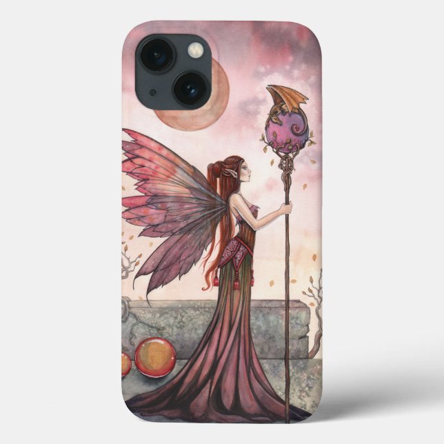 Funda De Case-Mate Para iPhone Fairy and Dragon Fantasy Art (Reverso)