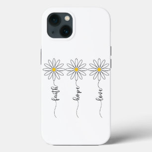 Funda Para iPhone 13 Faith Hope Love Daisies