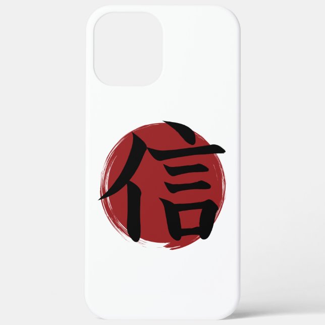 Funda De Case-Mate Para iPhone Faith Kanji Symbol caligrafía japonesa (Reverso )