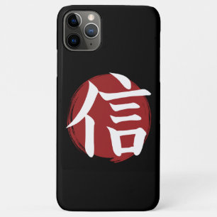 Funda Para iPhone 11 Pro Max Faith Kanji Symbol caligrafía japonesa