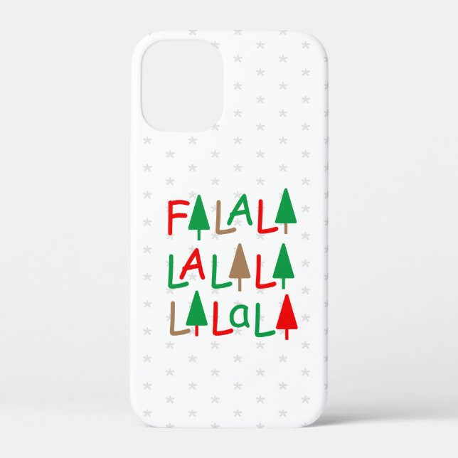 Funda De Case-Mate Para iPhone FaLaLaLaLaLaLaLaLaNavidad árboles de nieve (Reverso )