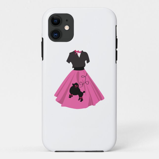Funda De Case-Mate Para iPhone Falda del caniche (Reverso)