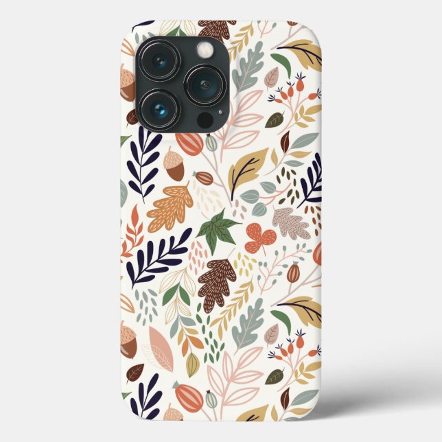 Funda De Case-Mate Para iPhone Fall Leaves Pattern (Reverso )