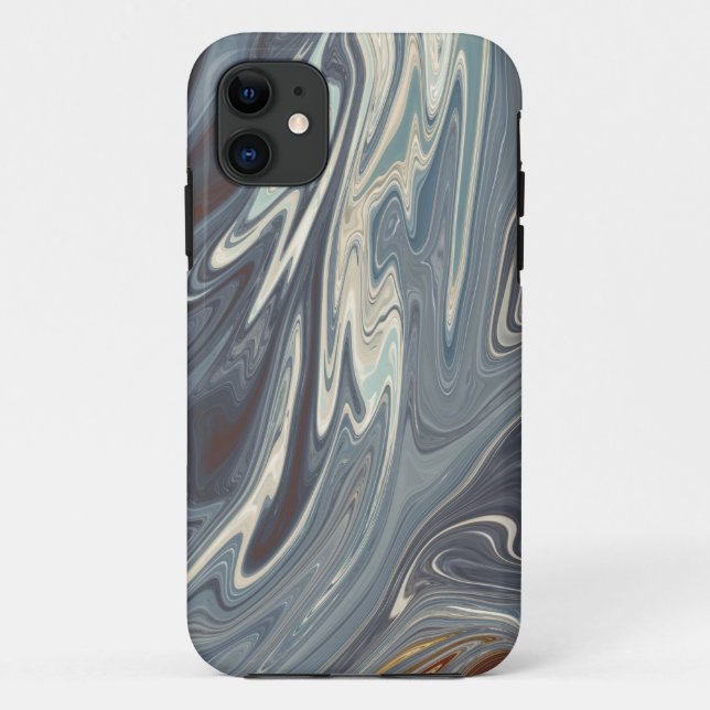 Funda De Case-Mate Para iPhone Fallen Waves Art | Mejor pintura abstracta moderna (Reverso)