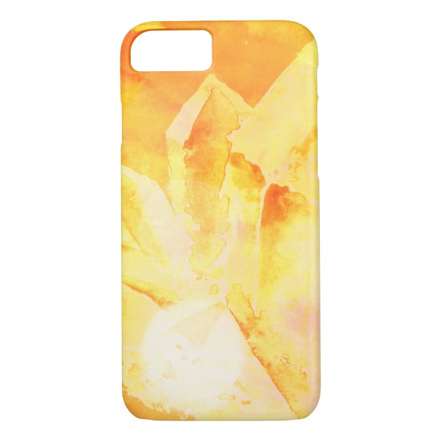 Funda De Case-Mate Para iPhone Falsa energía citrina Chakra de la cura cristalina (Reverso)