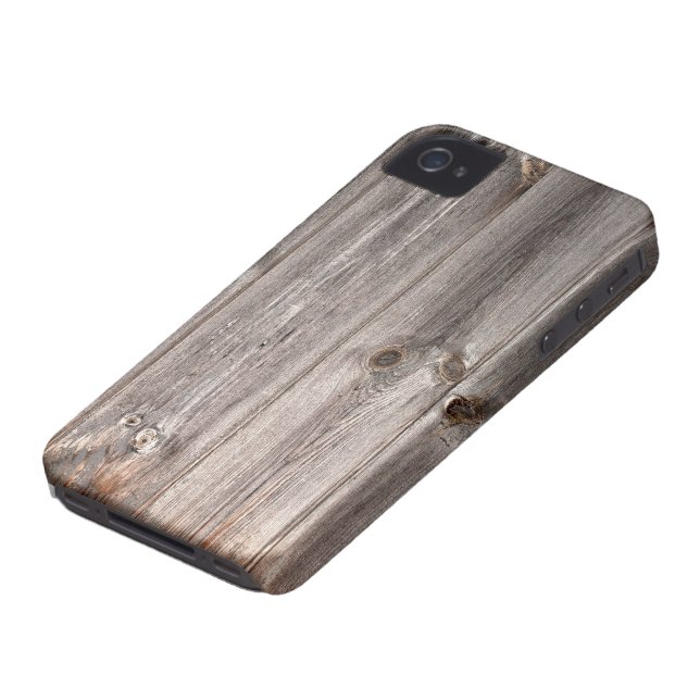 Funda De Case-Mate Para iPhone Falsa textura de madera rústica (Abajo)