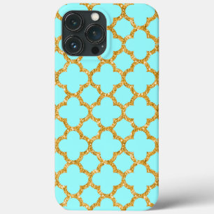 Funda Para iPhone 13 Pro Max Falso arte moderno de Quatrefoil del mosaico del