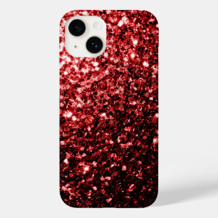 Funda Para iPhone 14 De Case-Mate Falso brillo rojo oscuro destellos Glamour