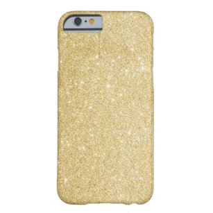 Funda Barely There Para iPhone 6 Falso caso del iPhone 6 del purpurina del oro