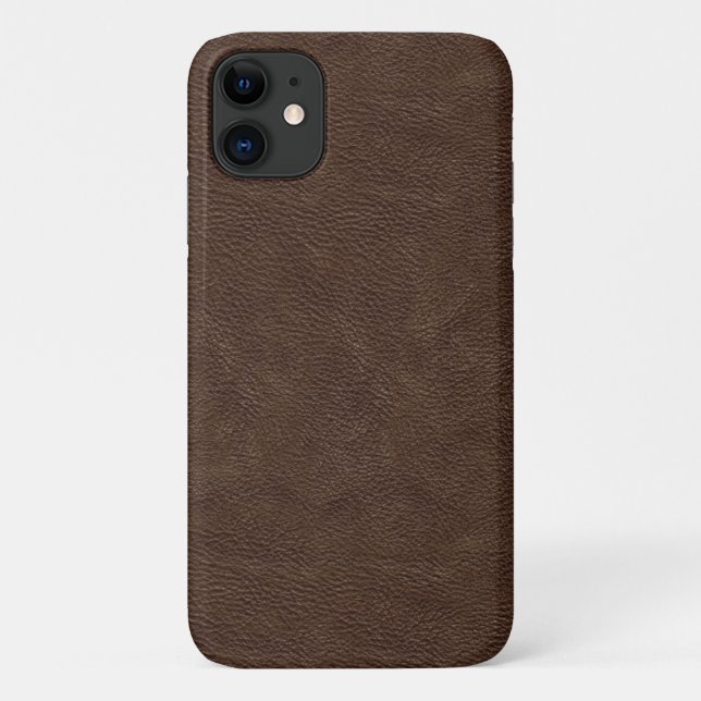 Funda De Case-Mate Para iPhone Falso cuero de Brown (Reverso)