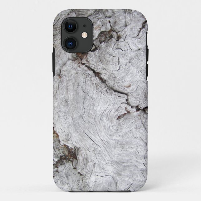 Funda De Case-Mate Para iPhone Falso Driftwood agrietado (Reverso)