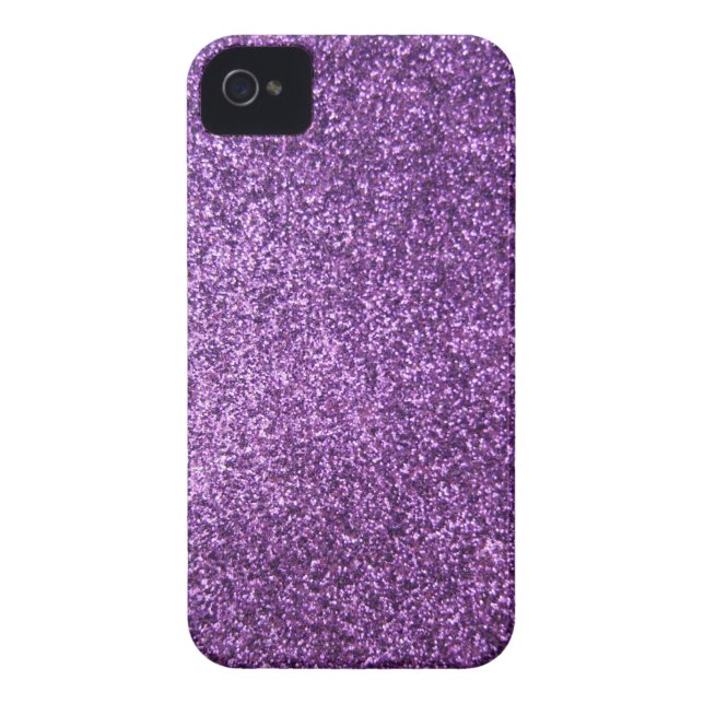Funda De Case-Mate Para iPhone Falso purpurina púrpura (Atrás)