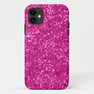 Funda Para iPhone 11 Falso purpurina rosado