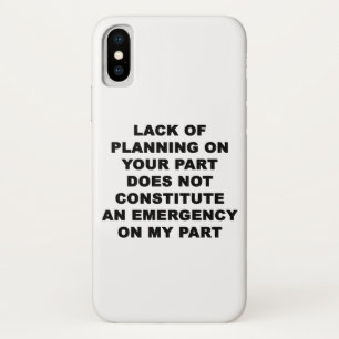 Funda Para iPhone X Falta de planificación