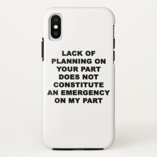 Funda Para iPhone X Falta de planificación