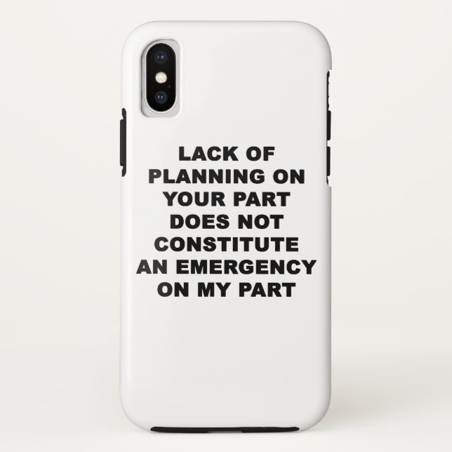 Funda De Case-Mate Para iPhone Falta de planificación (Reverso)