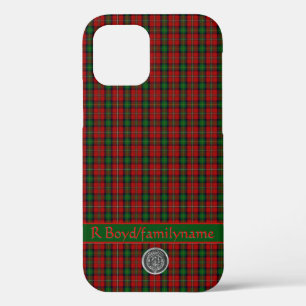 Funda Para iPhone 12 Familia Boyd Clan Tartán con su nombre / iniciales