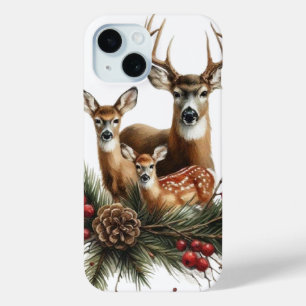 Funda Para iPhone 15 Familia de Ciervos