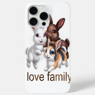 Funda Para iPhone 15 Pro Max Familia de conejos