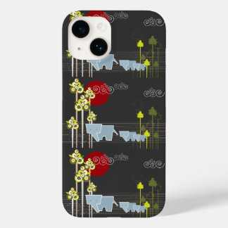 Funda Para iPhone 14 De Case-Mate Familia De Elefantes Whimsical En El Bosque Y Sol