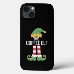 Funda Para iPhone 13 Familia de Elfos de Café Grupo de Parejas Navidad