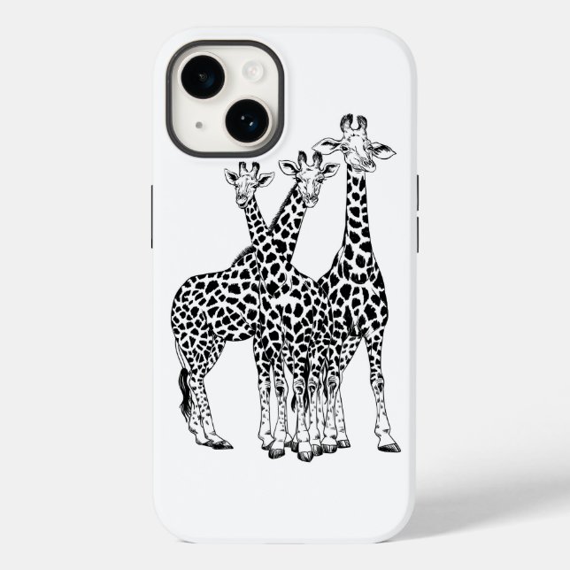 Funda De Case-Mate Para iPhone Familia Giraffe (Reverso )
