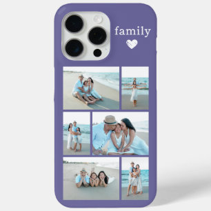 Funda Para iPhone 15 Pro Max Familia Moderna 6 Foto Púrpura