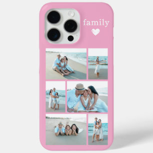 Funda Para iPhone 15 Pro Max Familia Moderna 6 Foto Rosa