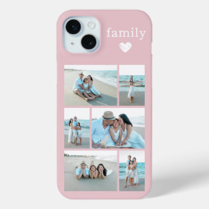 Funda Para iPhone 15 Mini Familia Moderna 6 Rosa Sonrojo de Foto
