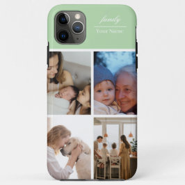 Funda Para iPhone 11 Pro Max Family Photo Collage light green 4 Picture