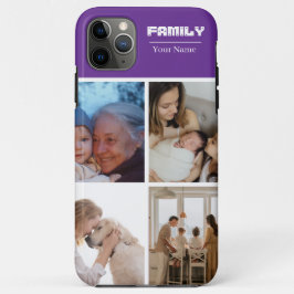 Funda Para iPhone 11 Pro Max Family Photo Collage purple  4 Picture