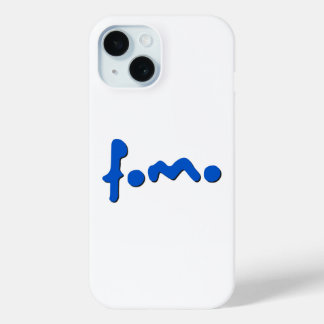 15 Famo Minimal Blue Script Funda para IPhone