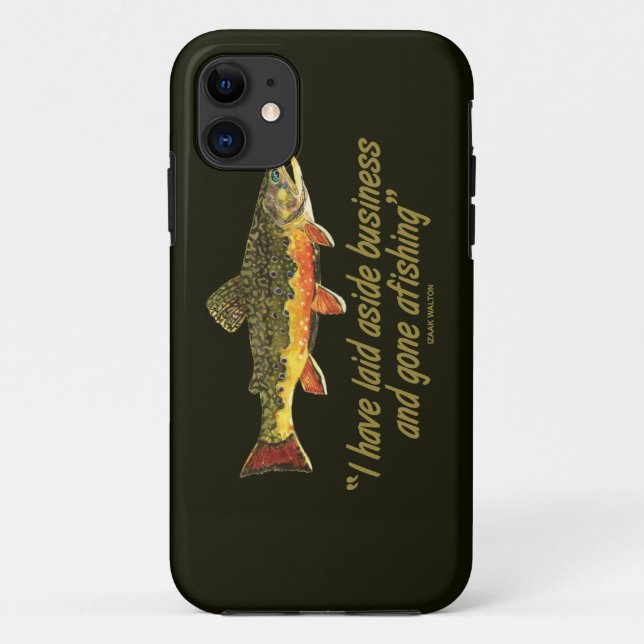 Funda De Case-Mate Para iPhone Famosa cita de pesca (Reverso)