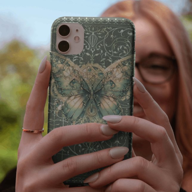 Funda De Case-Mate Para iPhone Fancy Green Steampunk Butterfly (Subido por el creador)