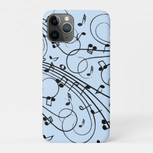 Funda Para iPhone 11 Pro Fancy Music Notes Blue