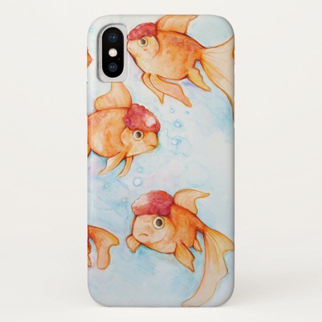 Funda De Case-Mate Para iPhone Fancy Oranda Goldfish (Reverso)