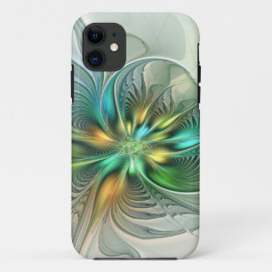 Funda Para iPhone 11 Fantasía abstracta moderna flore fractal colorida