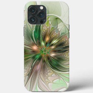 Funda Para iPhone 13 Pro Max Fantasía abstracta moderna y colorida Flor fractal
