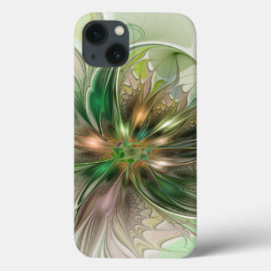 Funda Para iPhone 13 Fantasía abstracta moderna y colorida Flor fractal