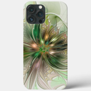 Funda Para iPhone 13 Pro Max Fantasía abstracta moderna y floral colorida