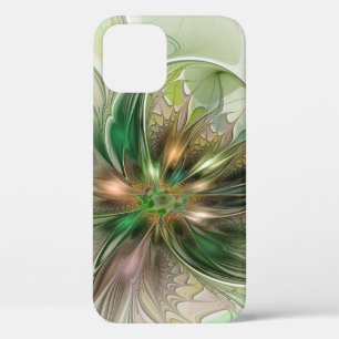 Funda Para iPhone 12 Pro Fantasía abstracta moderna y floral colorida