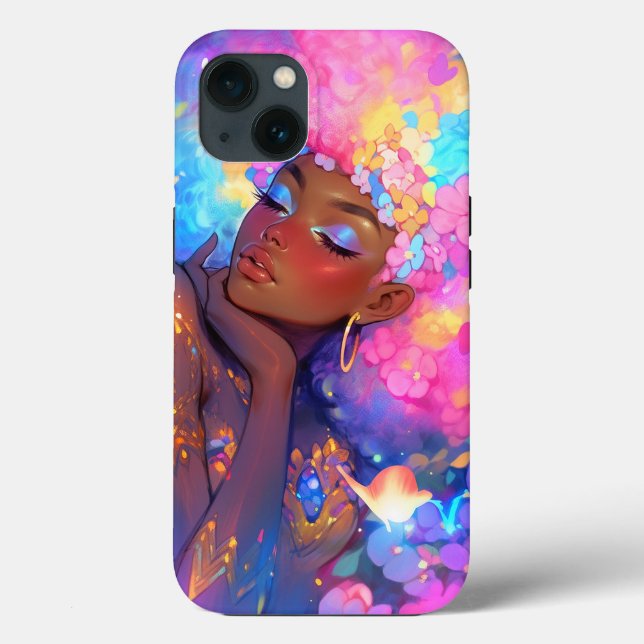 Funda De Case-Mate Para iPhone Fantasía: arte afroamericano (Reverso )