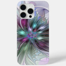 Fantasía colorida Resumen Flor Fractal Moderna