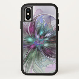 Funda Para iPhone 13 Fantasía colorida Resumen Flor Fractal Moderna
