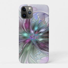 Funda Para iPhone 11 Pro Fantasía colorida Resumen Flor Fractal Moderna