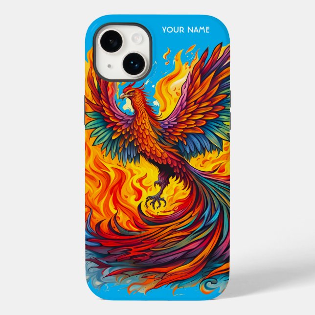 Funda De Case-Mate Para iPhone Fantasía Cute Rising Flames Phoenix (Reverso )