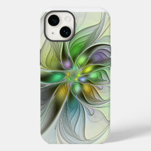 Funda Para iPhone 14 De Case-Mate Fantasia de Flor Colorida Moderna Abstracta Fracta